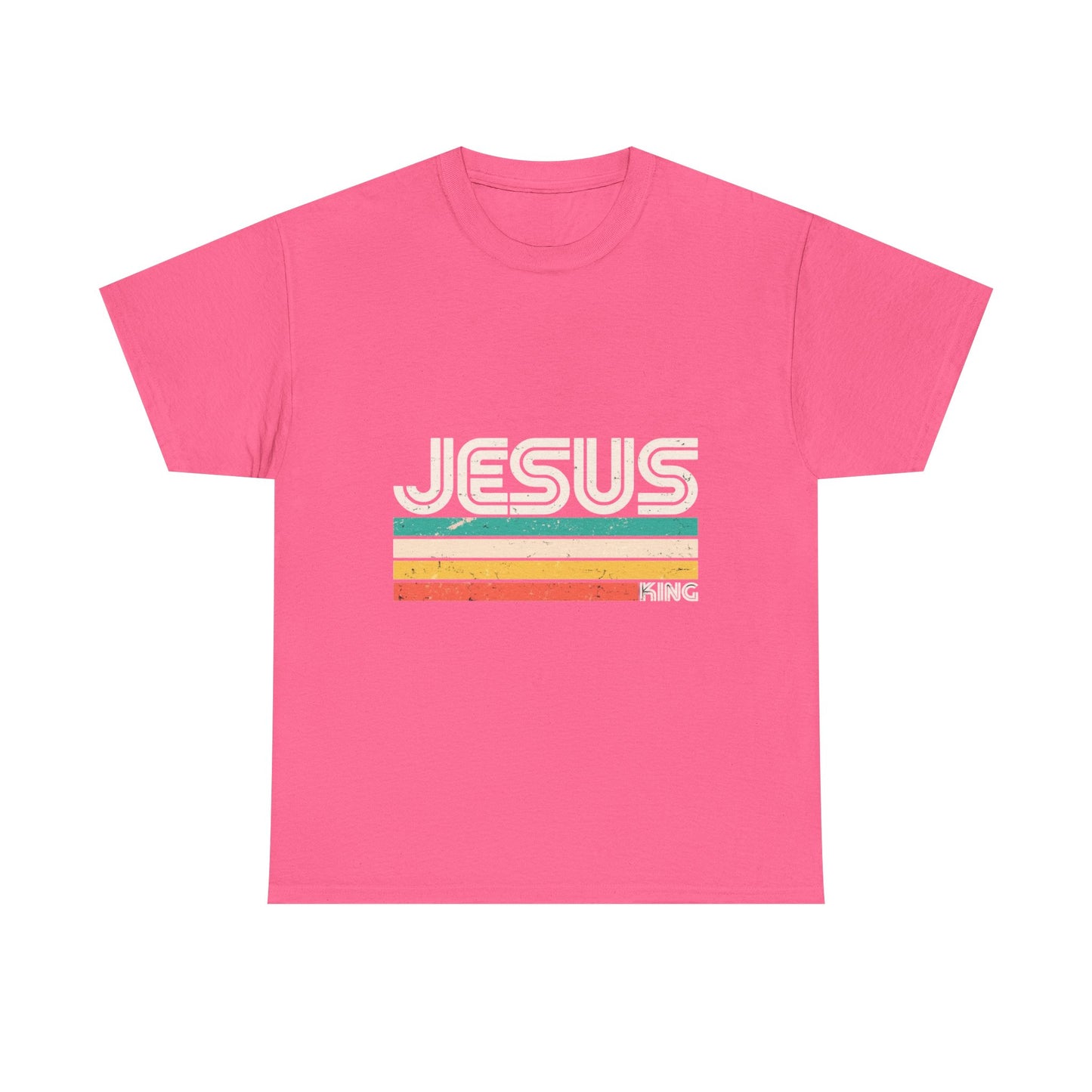 Retro Jesus Unisex Heavy Cotton Tee, Faith T-Shirt, Christian Apparel, Casual Wear, Vintage Style Shirt