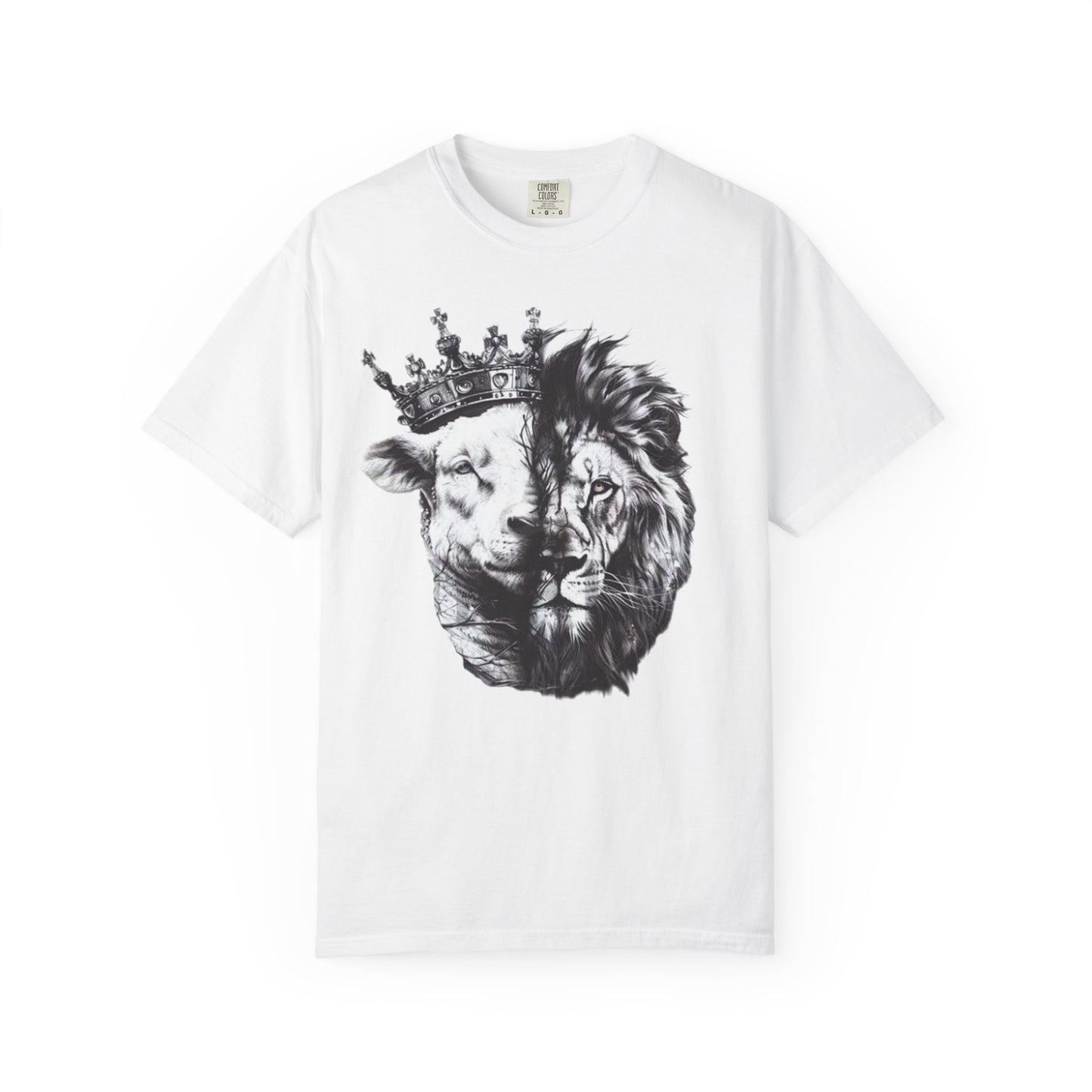 Isaiah 11:6 Lion Will Lay With Thy Lamb Inspired Unisex Garment-Dyed T-Shirt for Scripture Lovers