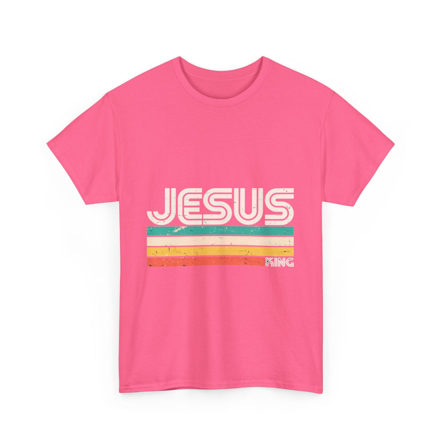 Retro Jesus Unisex Heavy Cotton Tee, Faith T-Shirt, Christian Apparel, Casual Wear, Vintage Style Shirt