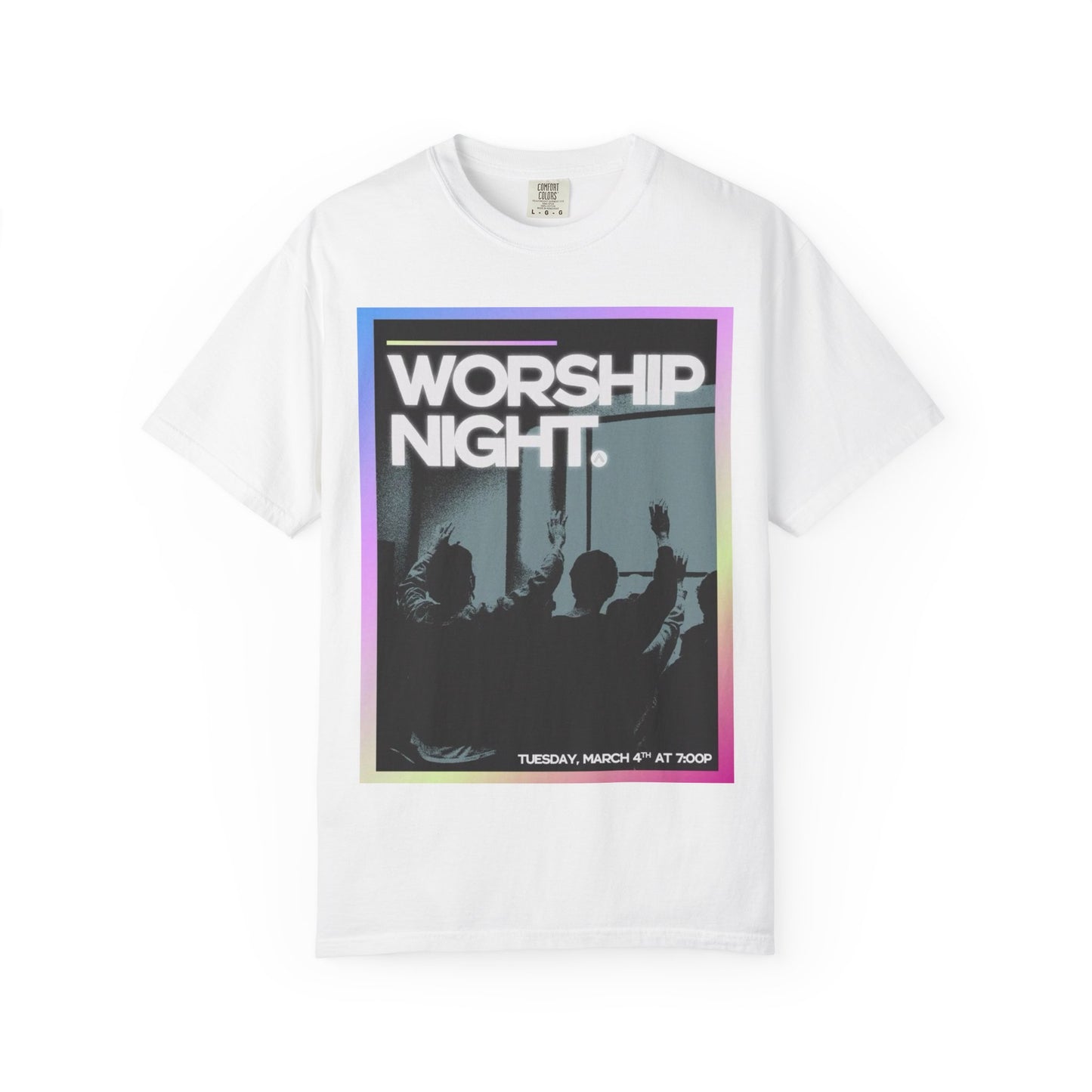 Worship Night T-Shirt | Unisex Garment-Dyed Tee for Church Events, Music Nights, Spiritual Gatherings, Casual Wear, Comfortable Style