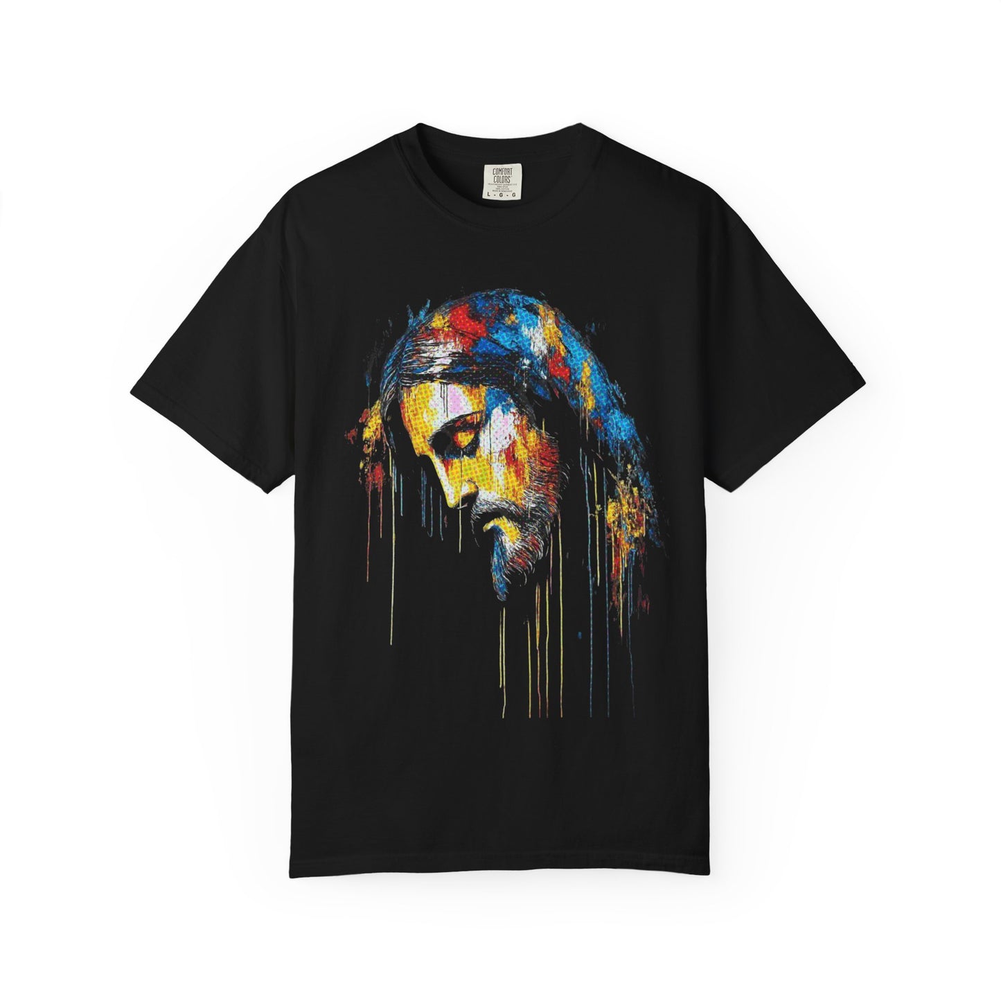 Colorful Art Jesus Portrait Unisex T-Shirt, Casual Wear,  Museum Inspired