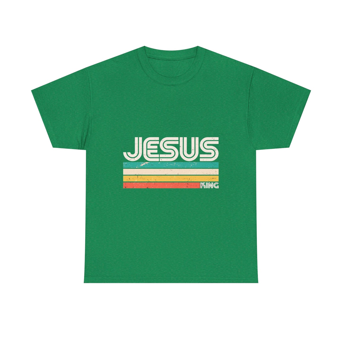 Retro Jesus Unisex Heavy Cotton Tee, Faith T-Shirt, Christian Apparel, Casual Wear, Vintage Style Shirt