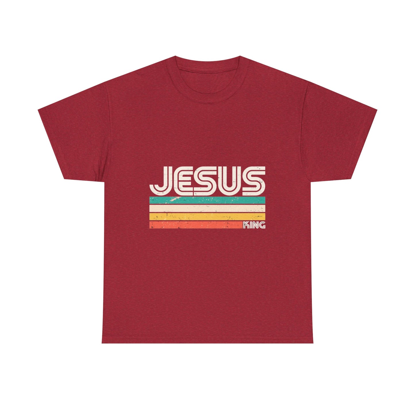 Retro Jesus Unisex Heavy Cotton Tee, Faith T-Shirt, Christian Apparel, Casual Wear, Vintage Style Shirt