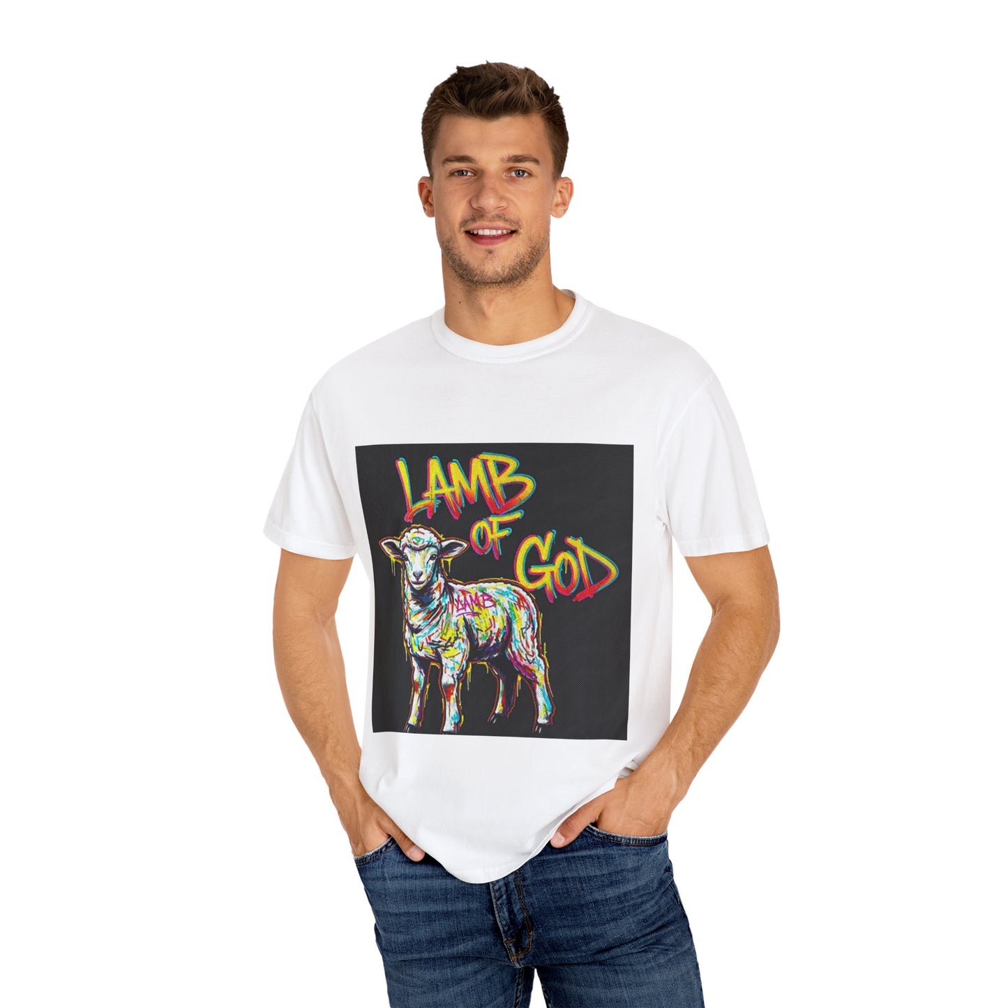 Lamb Of God Vibrant Graphic Tee  | Perfect for Concerts | Unisex T-Shirt with 'Lamb of God' Design