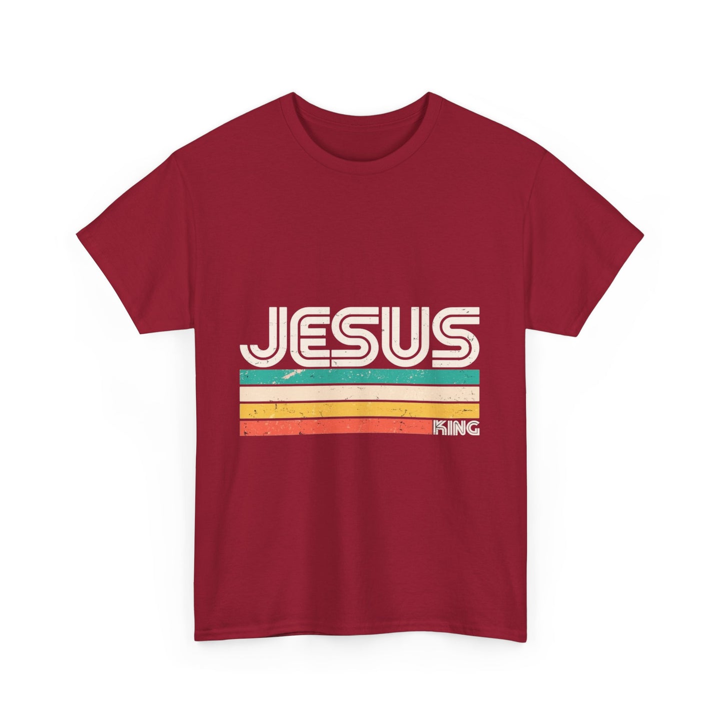 Retro Jesus Unisex Heavy Cotton Tee, Faith T-Shirt, Christian Apparel, Casual Wear, Vintage Style Shirt