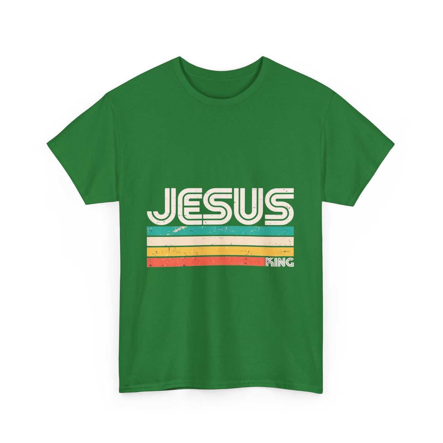 Retro Jesus Unisex Heavy Cotton Tee, Faith T-Shirt, Christian Apparel, Casual Wear, Vintage Style Shirt