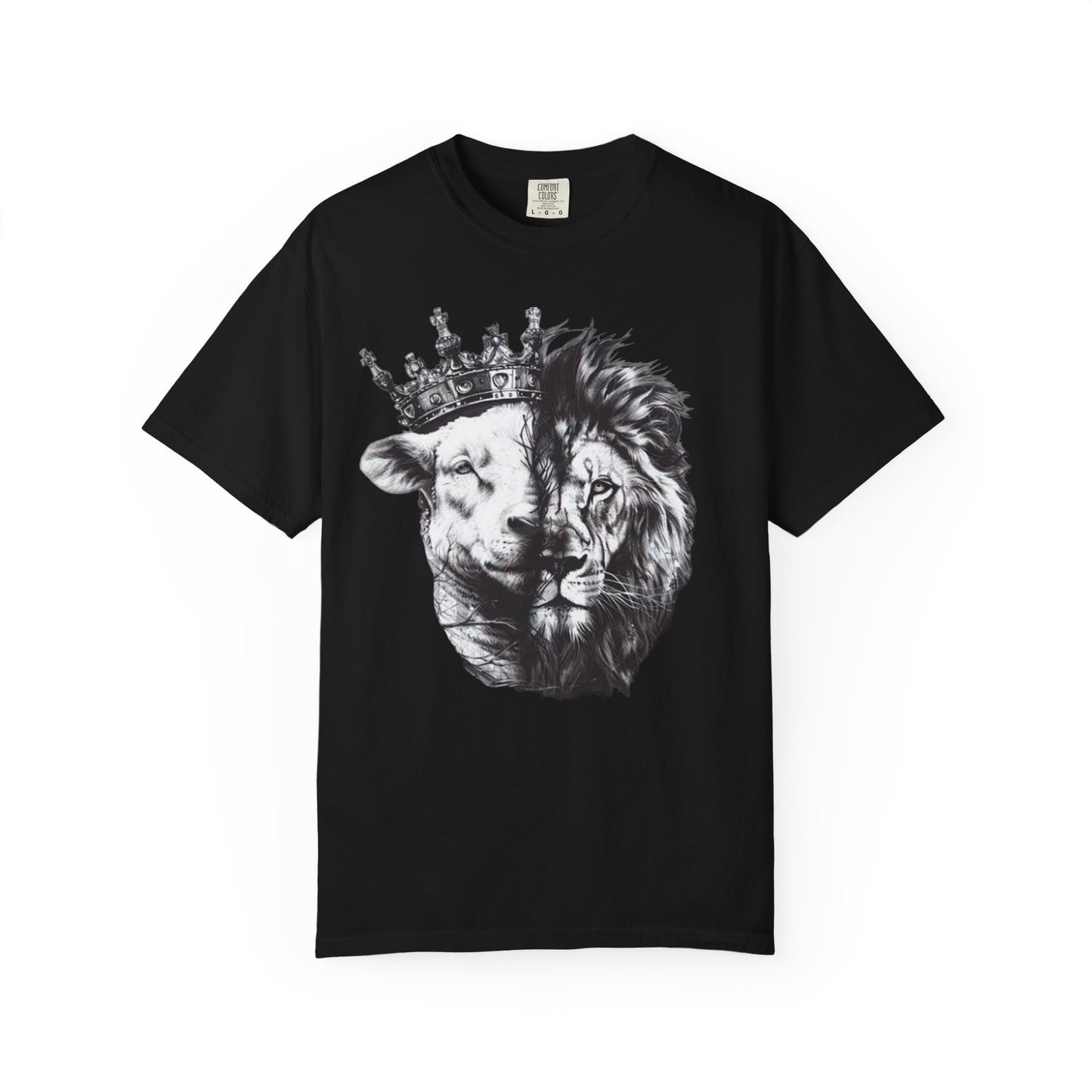 Isaiah 11:6 Lion Will Lay With Thy Lamb Inspired Unisex Garment-Dyed T-Shirt for Scripture Lovers