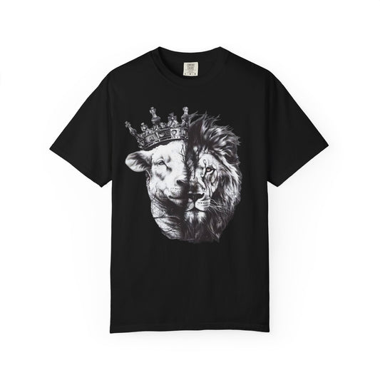Isaiah 11:6 Lion Will Lay With Thy Lamb Inspired Unisex Garment-Dyed T-Shirt for Scripture Lovers