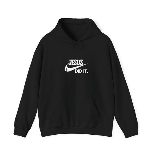 Nike Inspired Swoosh Jesus Did It Unisex Hoodie - Faithful Comfort in Style, Perfect for Church, Gifts, Casual Wear Men's and Women's