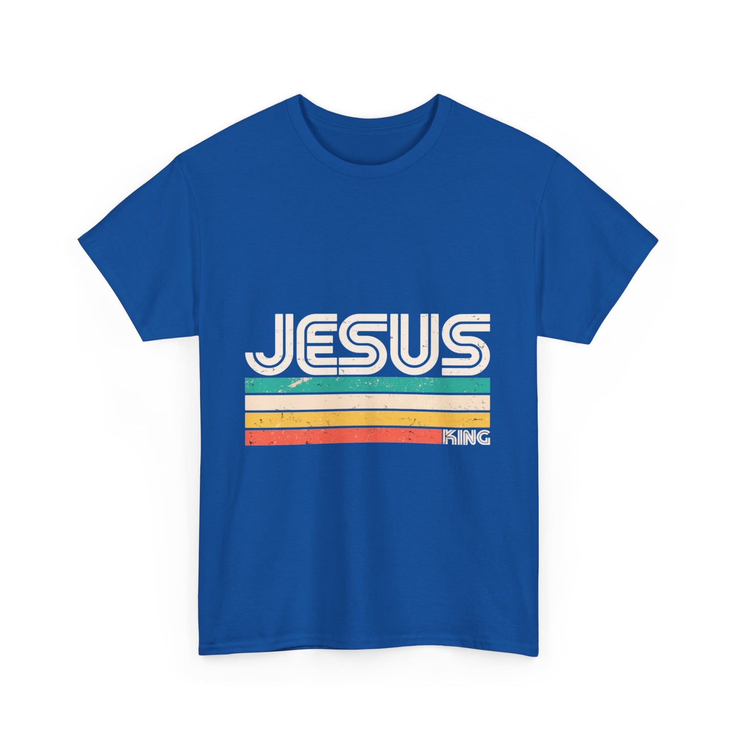 Retro Jesus Unisex Heavy Cotton Tee, Faith T-Shirt, Christian Apparel, Casual Wear, Vintage Style Shirt