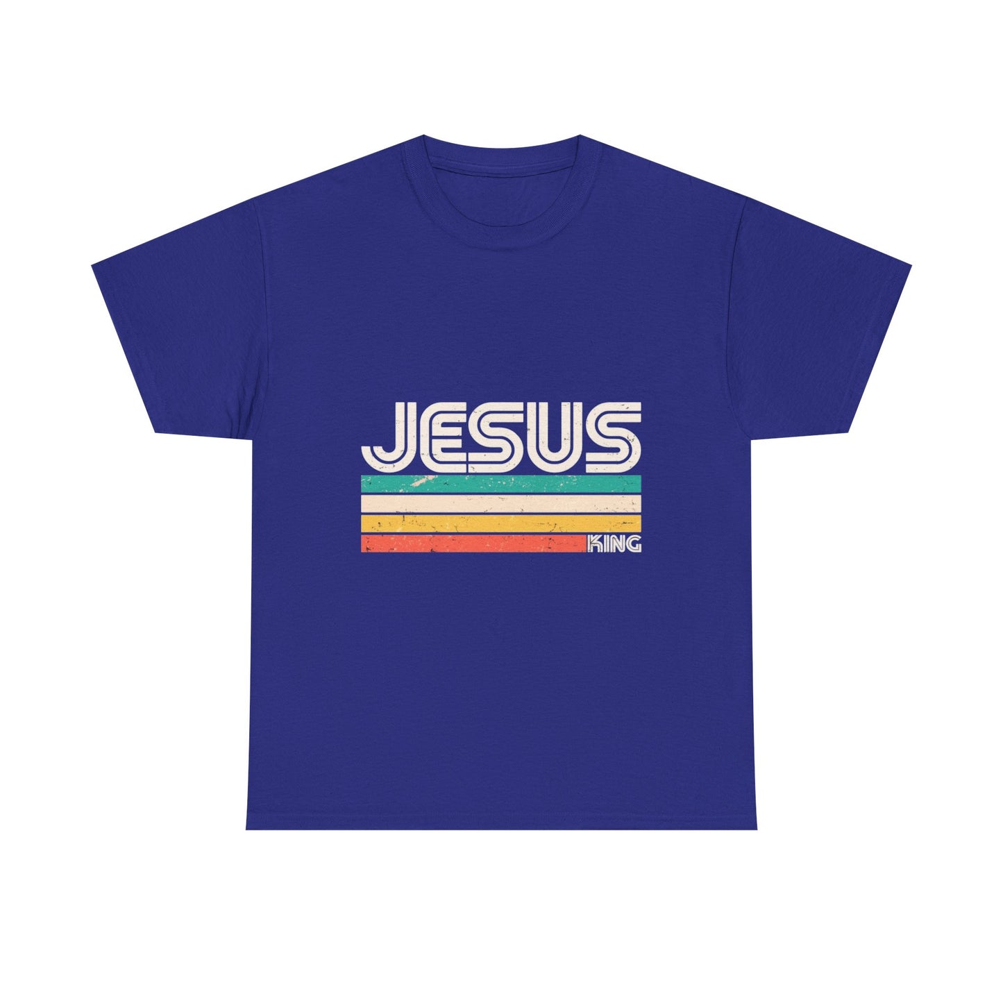 Retro Jesus Unisex Heavy Cotton Tee, Faith T-Shirt, Christian Apparel, Casual Wear, Vintage Style Shirt