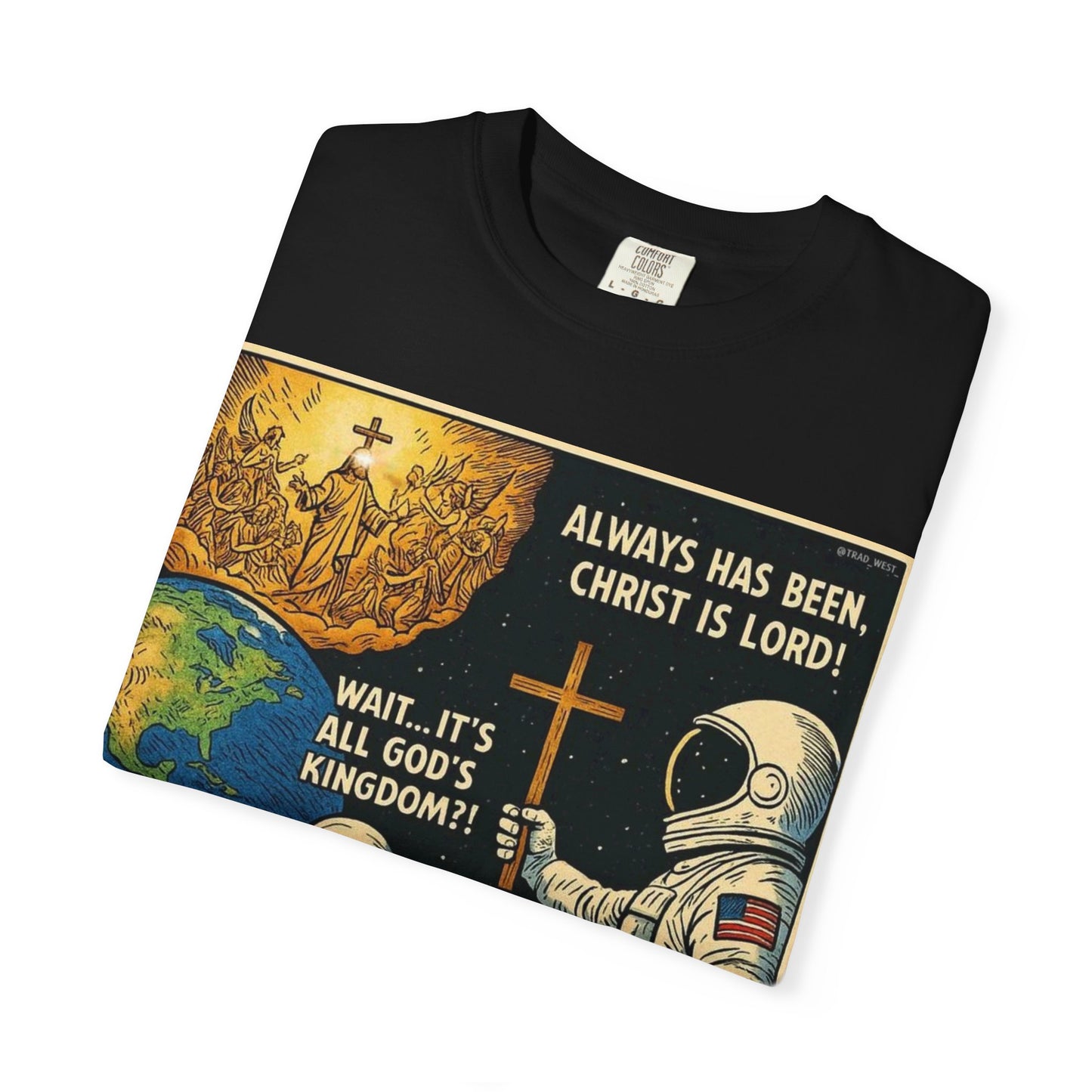 Cosmic Faith T-shirt, Unisex Graphic Tee, Inspirational Apparel, Space-Themed Gift, Christian Faith Shirt