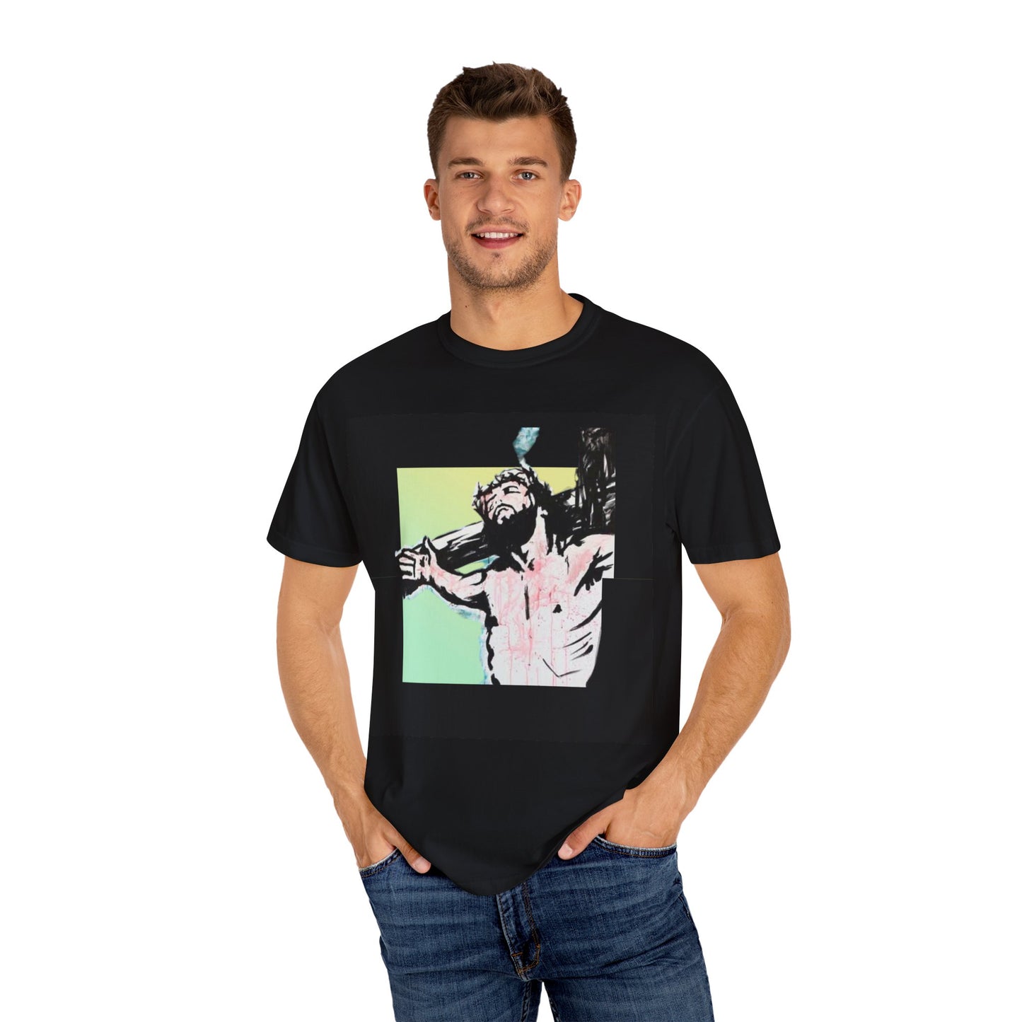 Artistic Jesus Unisex T-shirt | Religious Casual Wear, Graphic Tee, Spiritual Gift, Comfortable Everyday Shirt, Unique Fashion Statement