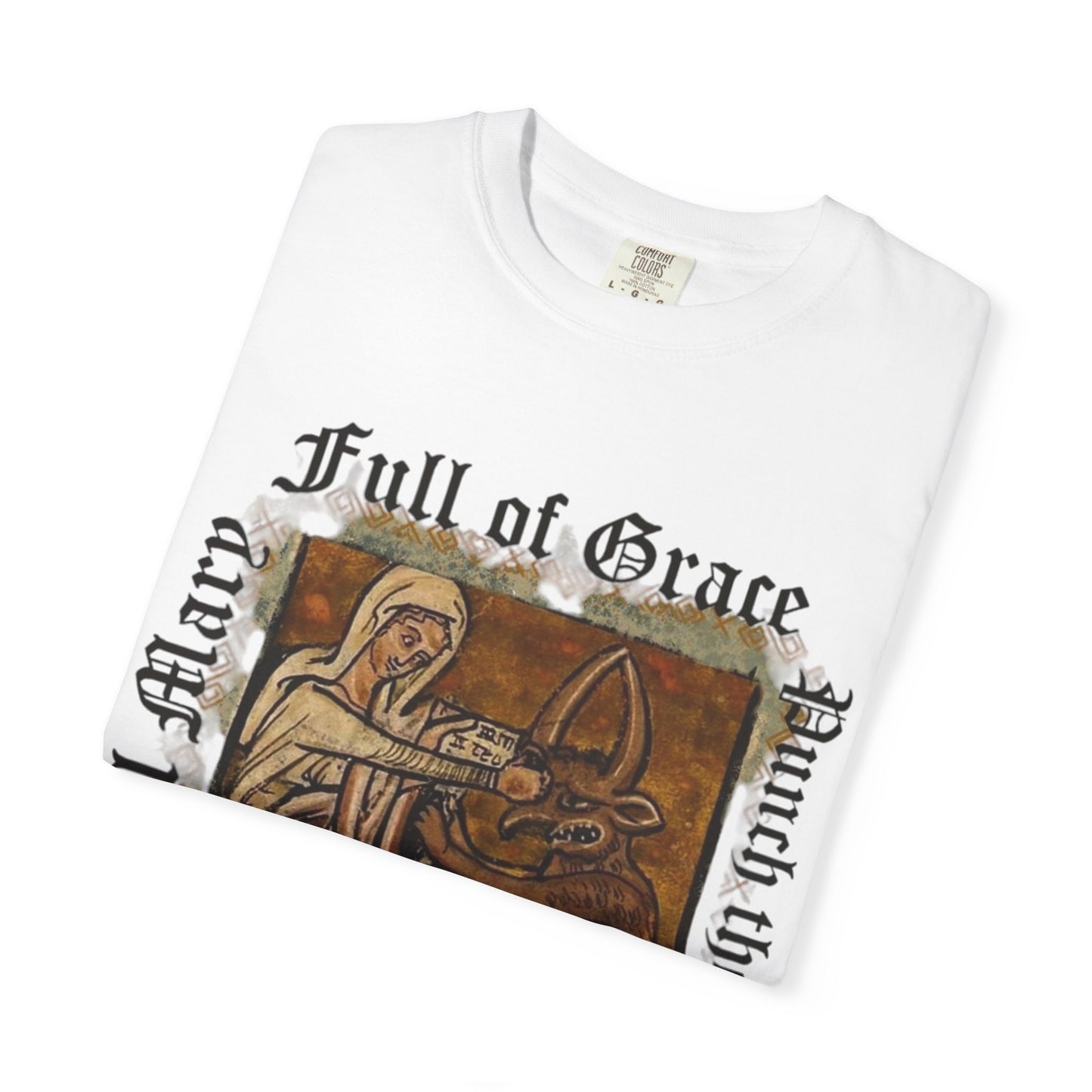 Hail Mary Full Of Grace Funny Religious T-Shirt,  Punch the Devil in the face