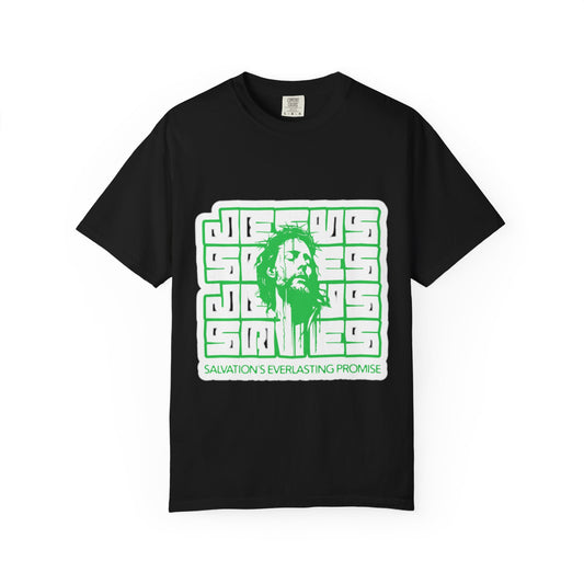 Jesus Saves Garment-Dyed Unisex T-shirt - Faith-Based Apparel, Inspirational Gift, Christian Tee, Casual Wear, Everyday Comfort