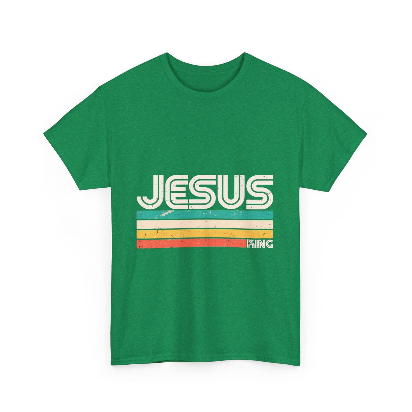 Retro Jesus Unisex Heavy Cotton Tee, Faith T-Shirt, Christian Apparel, Casual Wear, Vintage Style Shirt