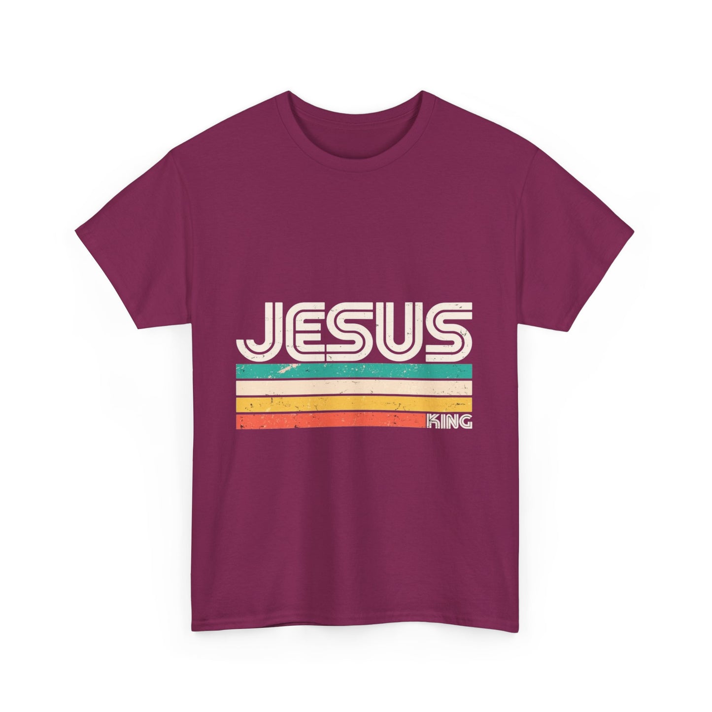 Retro Jesus Unisex Heavy Cotton Tee, Faith T-Shirt, Christian Apparel, Casual Wear, Vintage Style Shirt