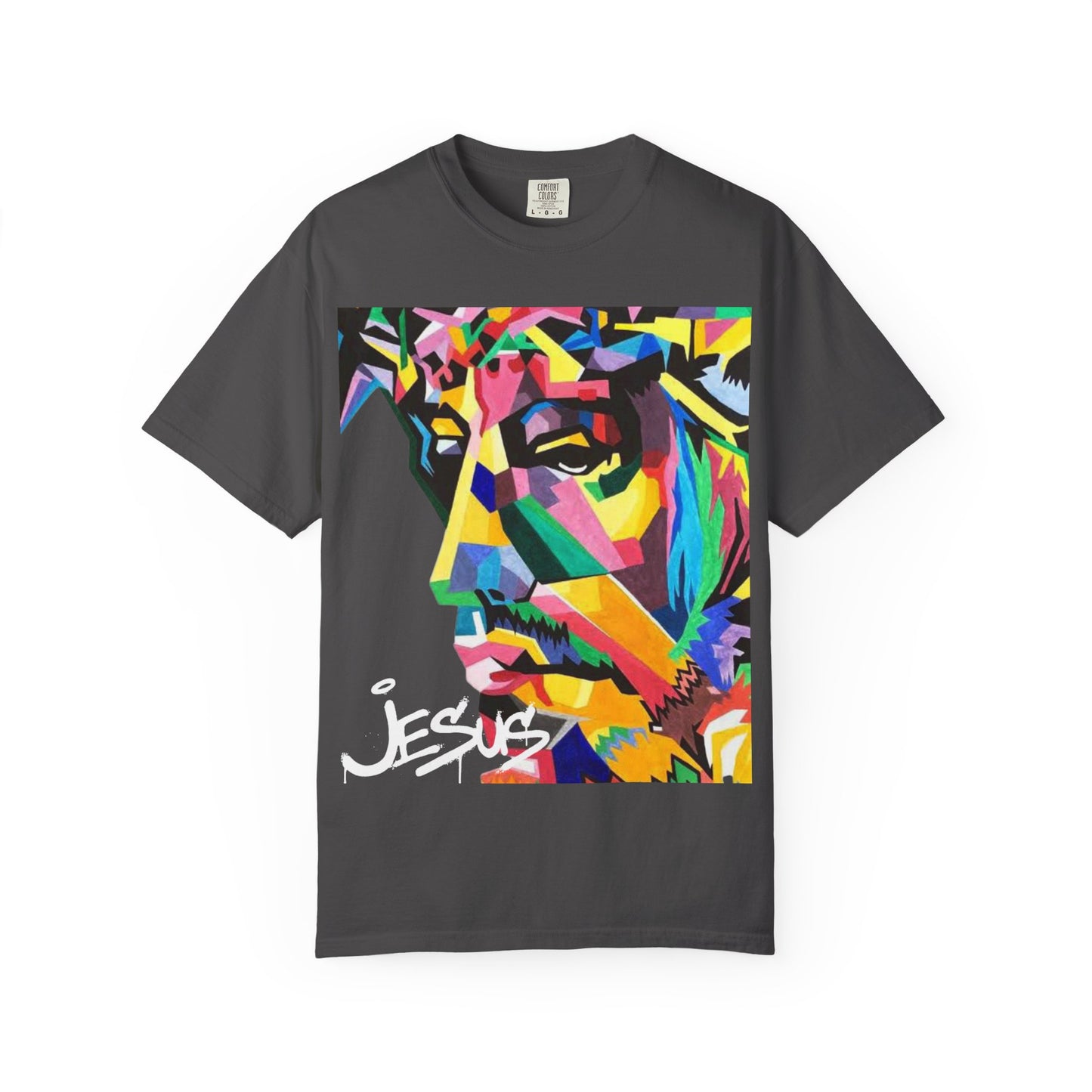 Vibrant Jesus Art T-shirt, Colorful Christian Tee, Pop Art
