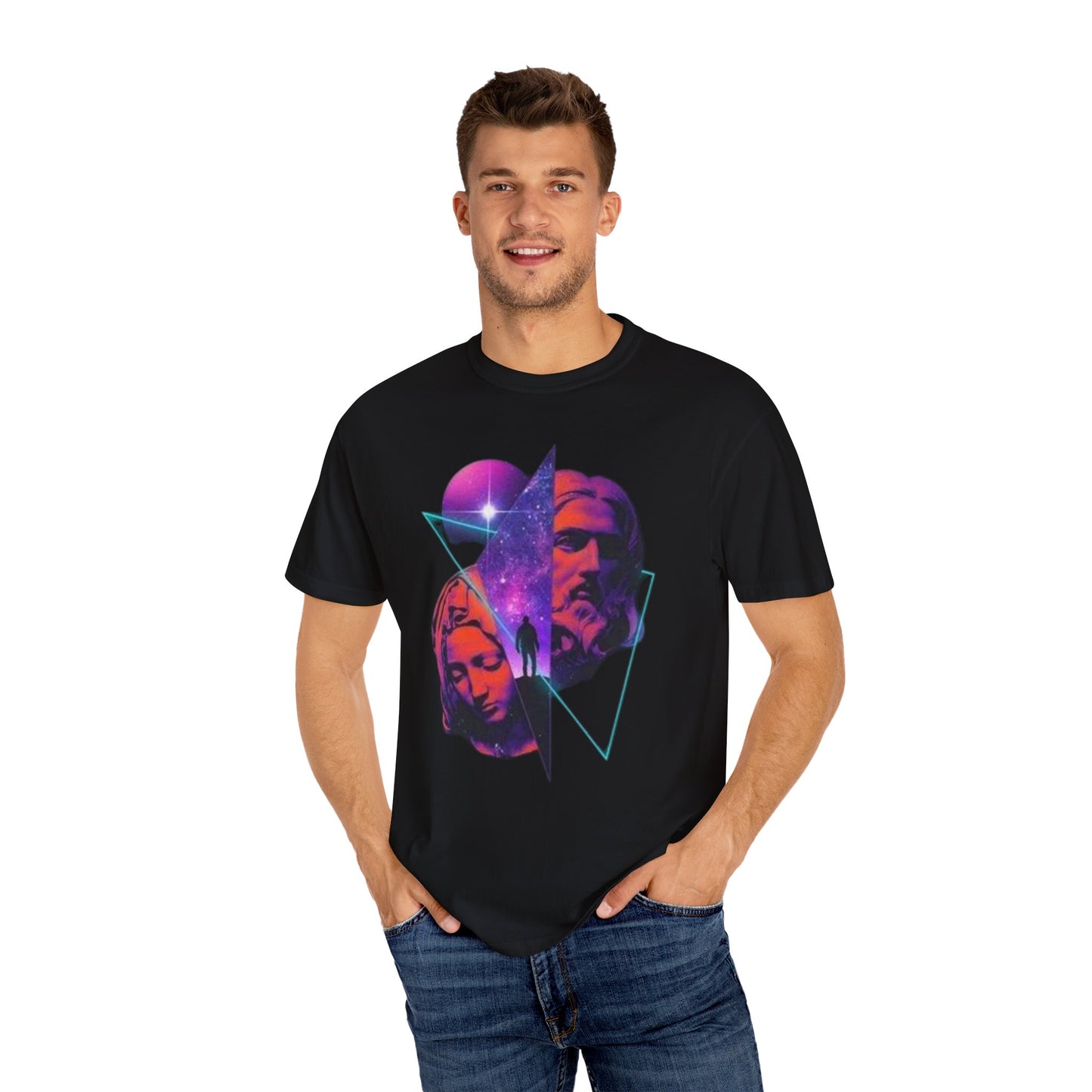 Cosmic Jesus  Vibes Graphic T-Shirt, Vintage Style Tee, Unisex Apparel, Summer Fashion, Festival Wear, Retro Aesthetic