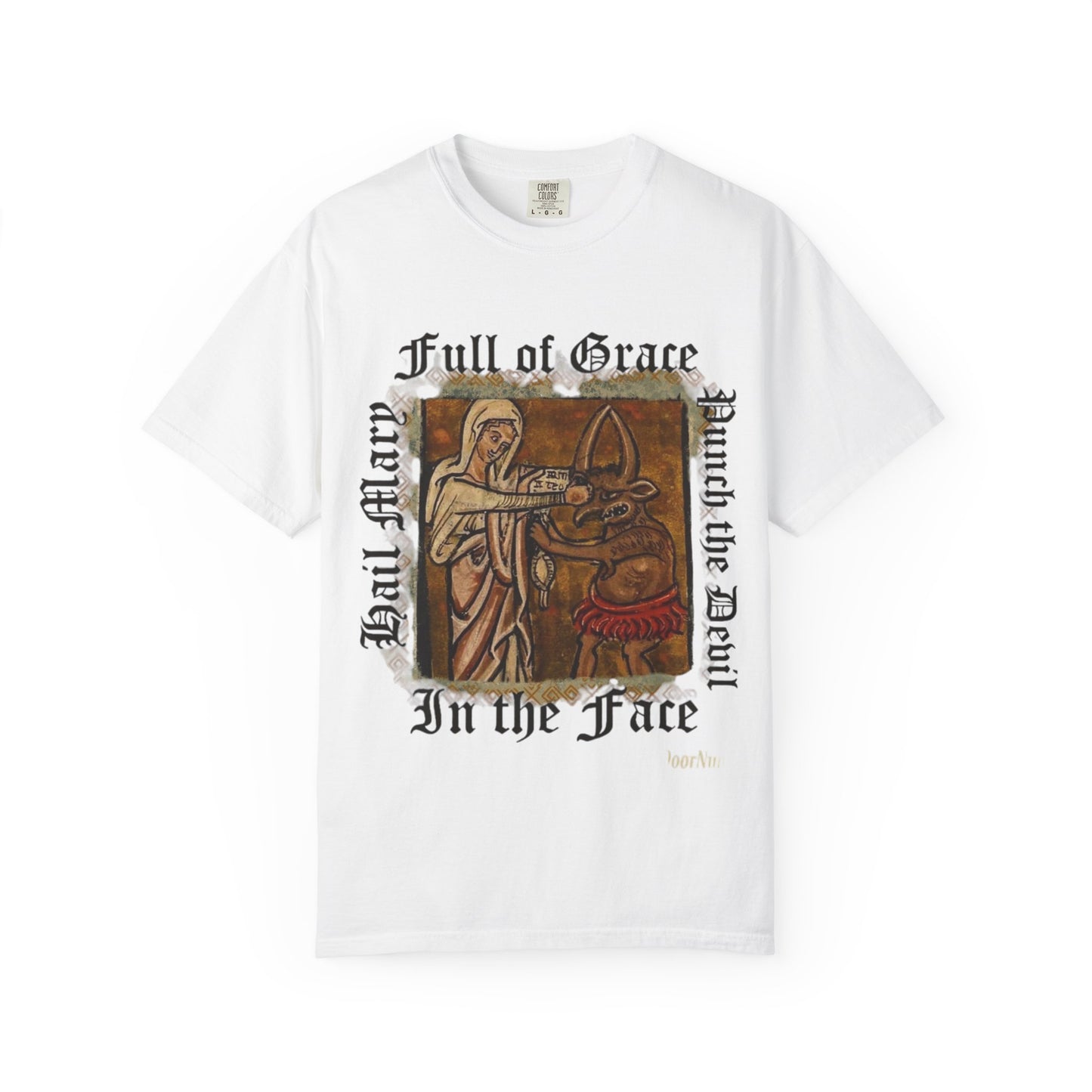 Hail Mary Full Of Grace Funny Religious T-Shirt,  Punch the Devil in the face
