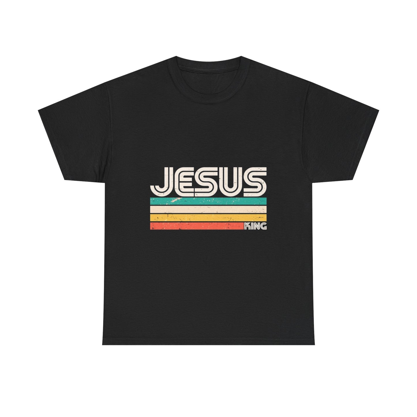 Retro Jesus Unisex Heavy Cotton Tee, Faith T-Shirt, Christian Apparel, Casual Wear, Vintage Style Shirt