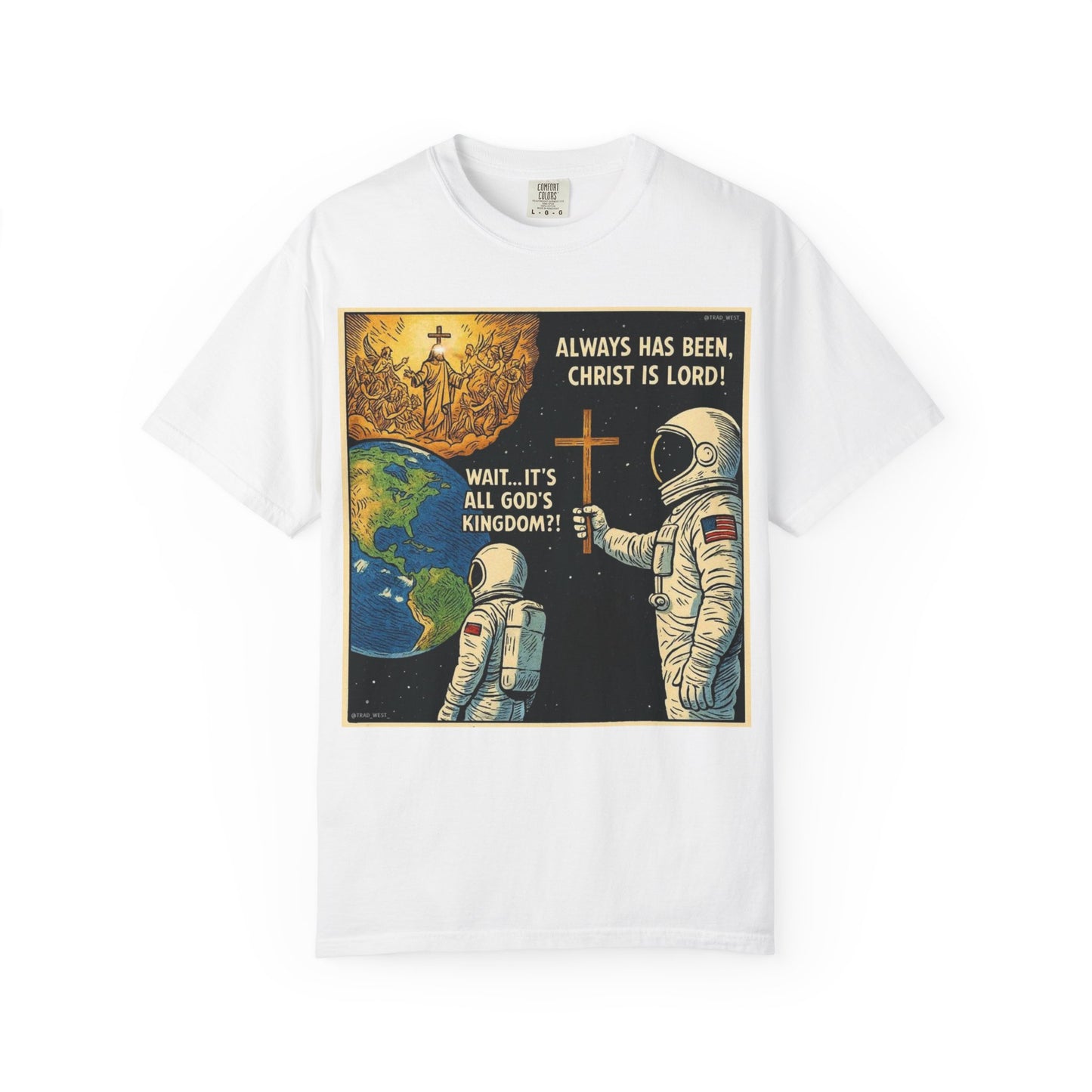 Cosmic Faith T-shirt, Unisex Graphic Tee, Inspirational Apparel, Space-Themed Gift, Christian Faith Shirt