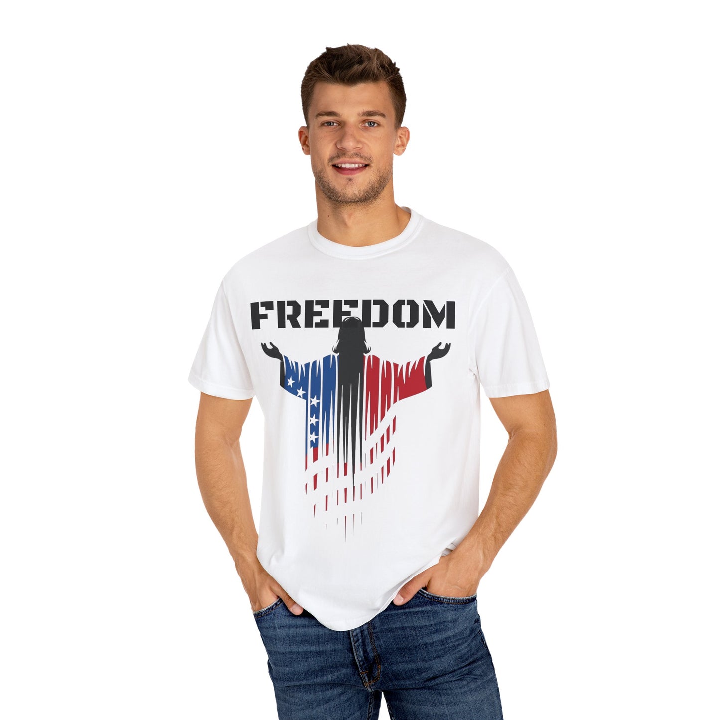 Unisex Freedom Christ  Garment-Dyed T-shirt