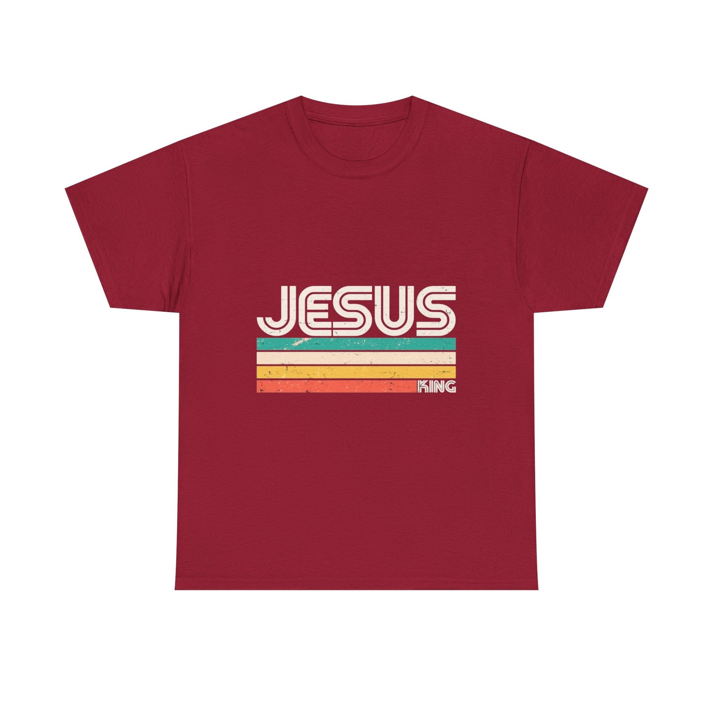 Retro Jesus Unisex Heavy Cotton Tee, Faith T-Shirt, Christian Apparel, Casual Wear, Vintage Style Shirt