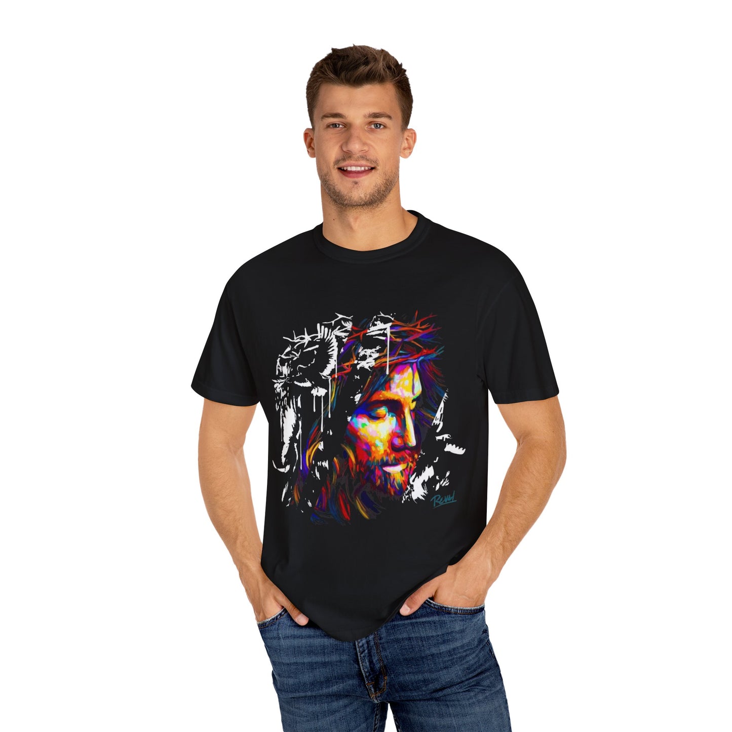 Vibrant Jesus Art T-Shirt | Unisex Garment-Dyed Tee, Faith-Based Apparel, Colorful Spiritual Top, Perfect Gift for Believers, Church [...]