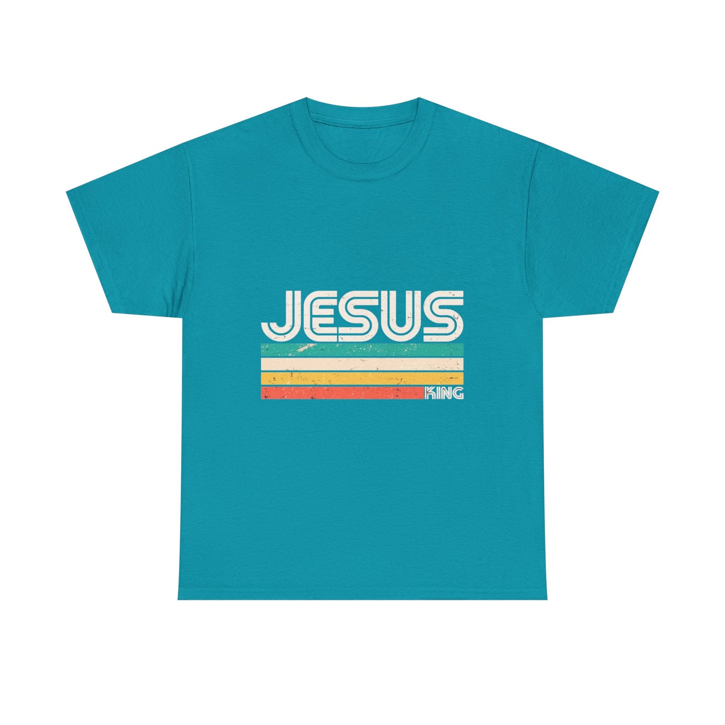 Retro Jesus Unisex Heavy Cotton Tee, Faith T-Shirt, Christian Apparel, Casual Wear, Vintage Style Shirt