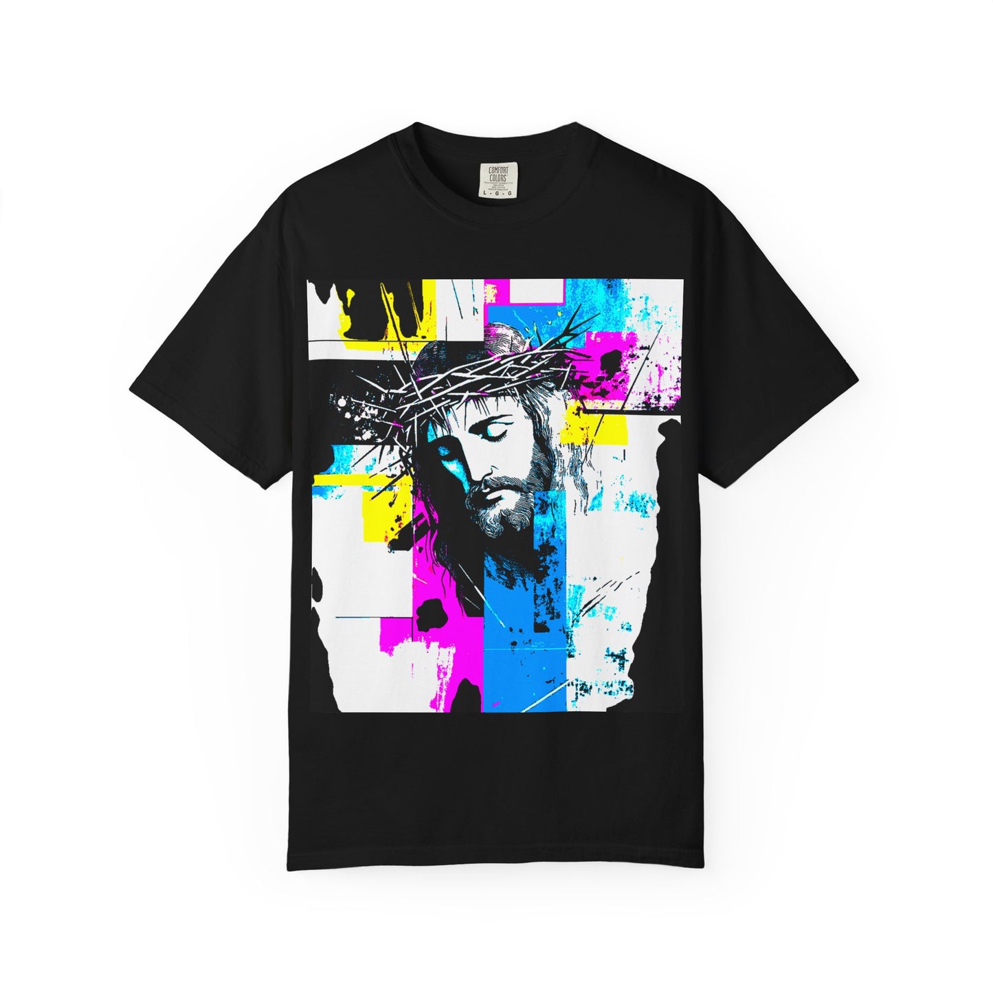 Vibrant Religious Jesus Art Tee, Unisex Graphic T-shirt, Christ Design, Statement Wear