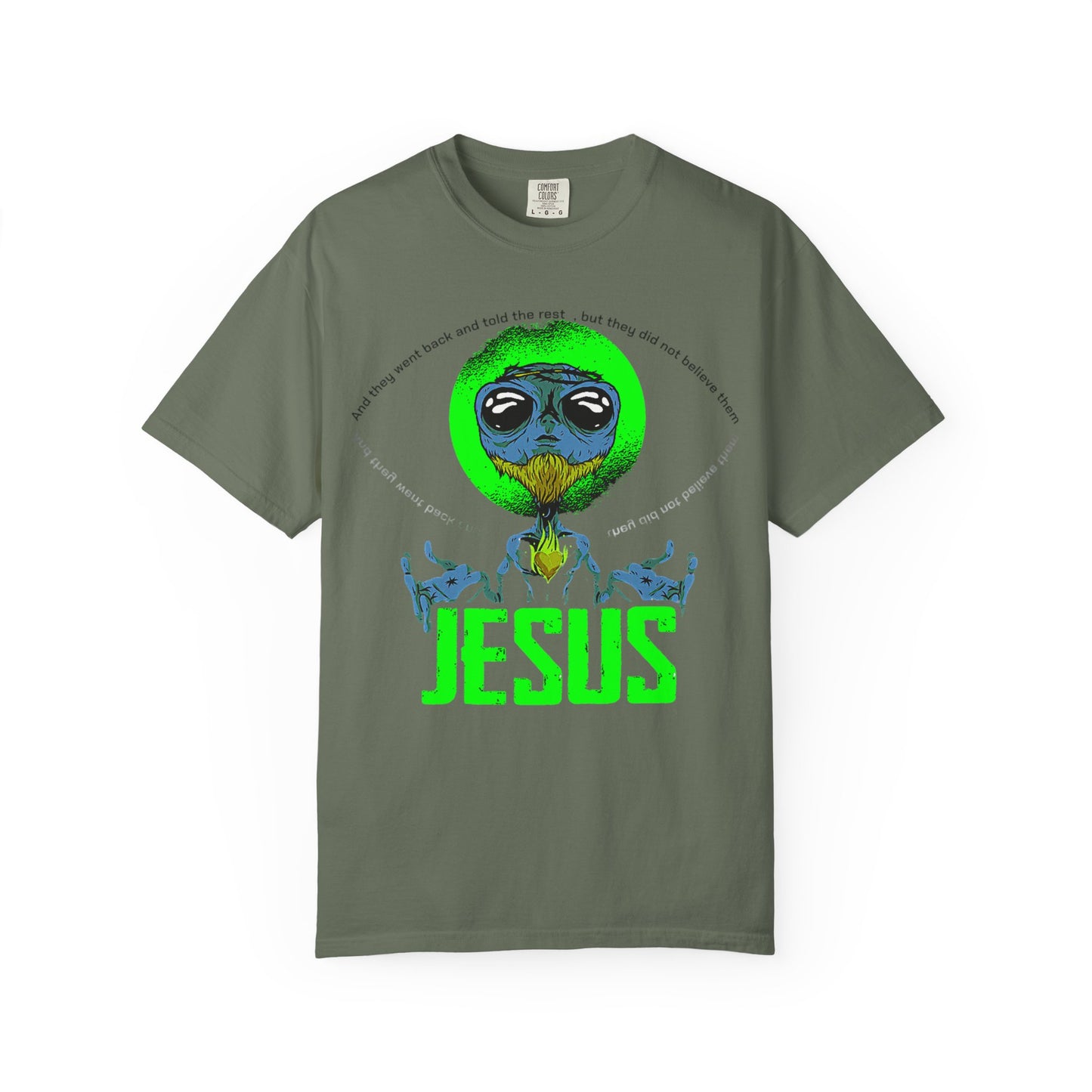 Alien Jesus T-shirt, Unisex Graphic Tee, Funny Gifts for Christians, Cool Tees for Men and Women, Casual Summer Wear, Quirky Religious [...]