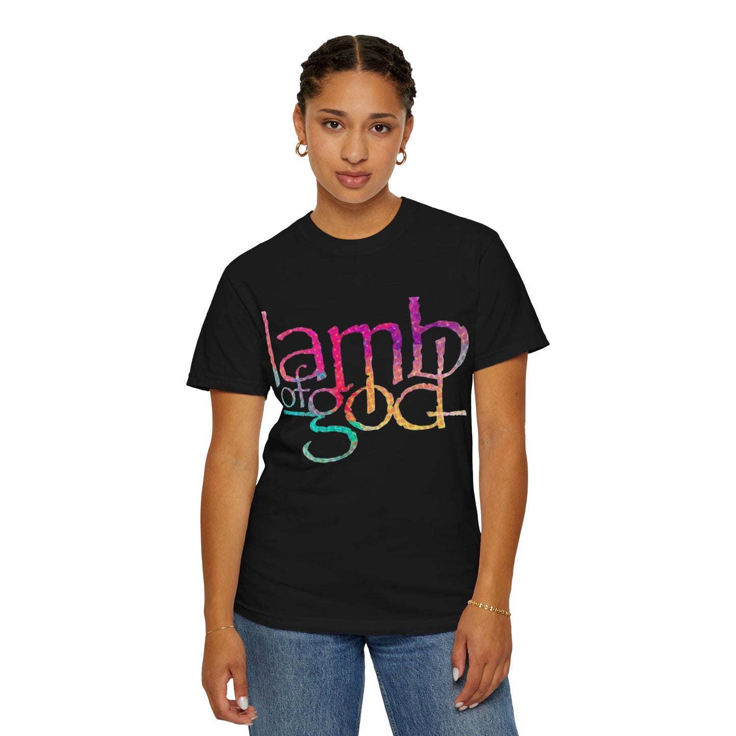 Lamb of God Garment-Dyed T-Shirt, Faith-based Tee, Unisex Apparel