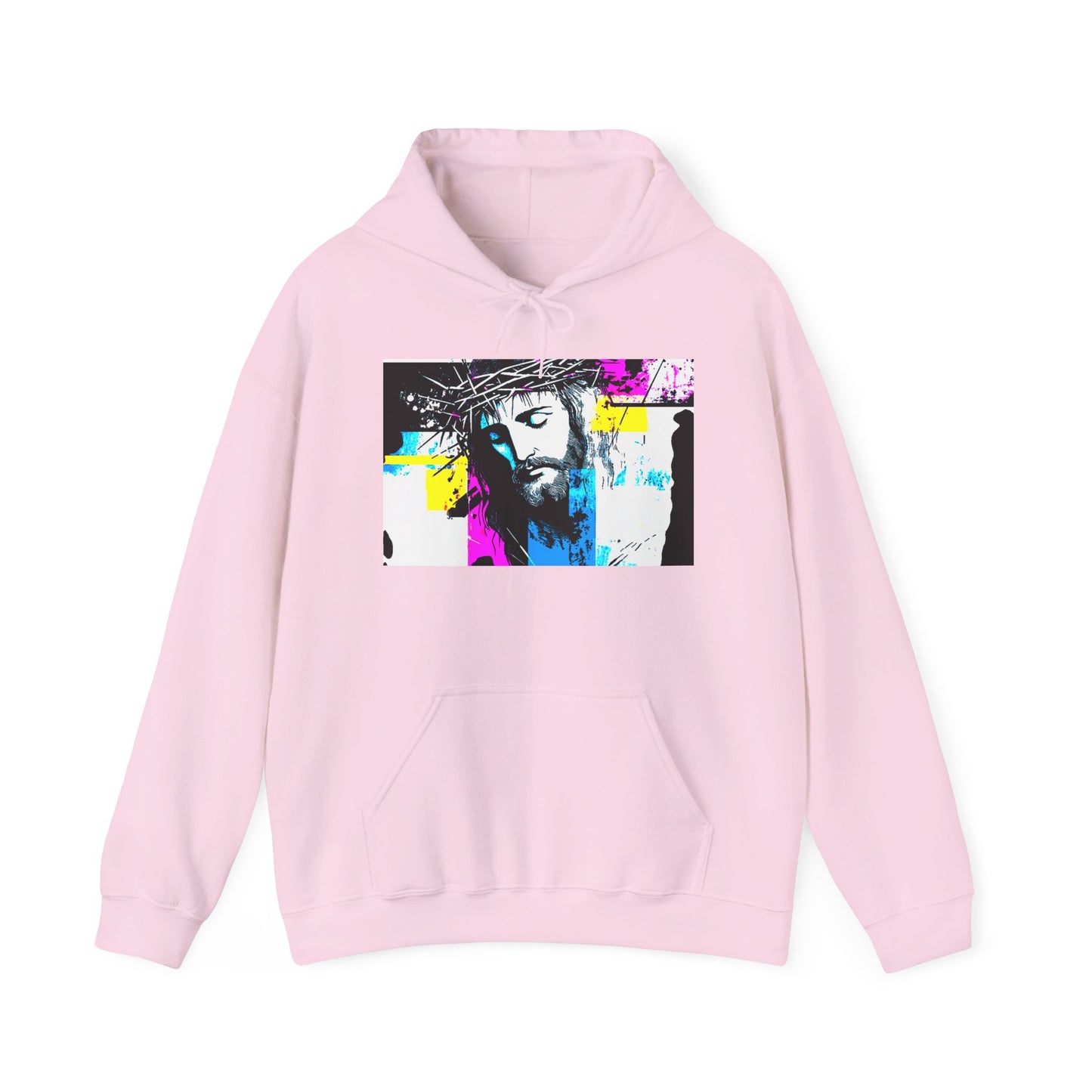 Faith-Inspired Jesus Pop Art Graphic Hoodie