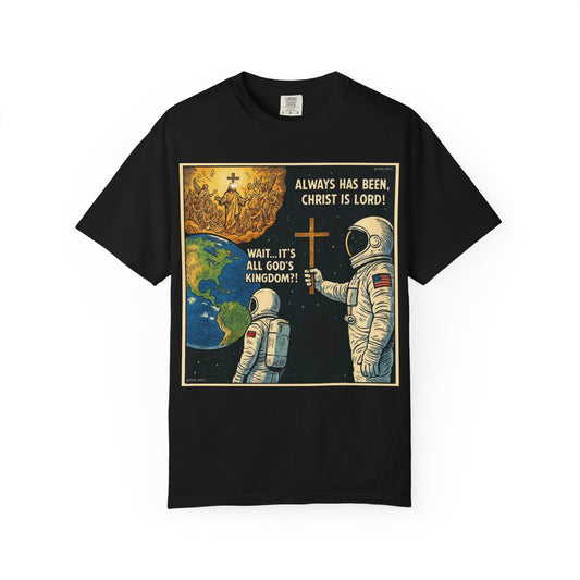 Cosmic Faith T-shirt, Unisex Graphic Tee, Inspirational Apparel, Space-Themed Gift, Christian Faith Shirt