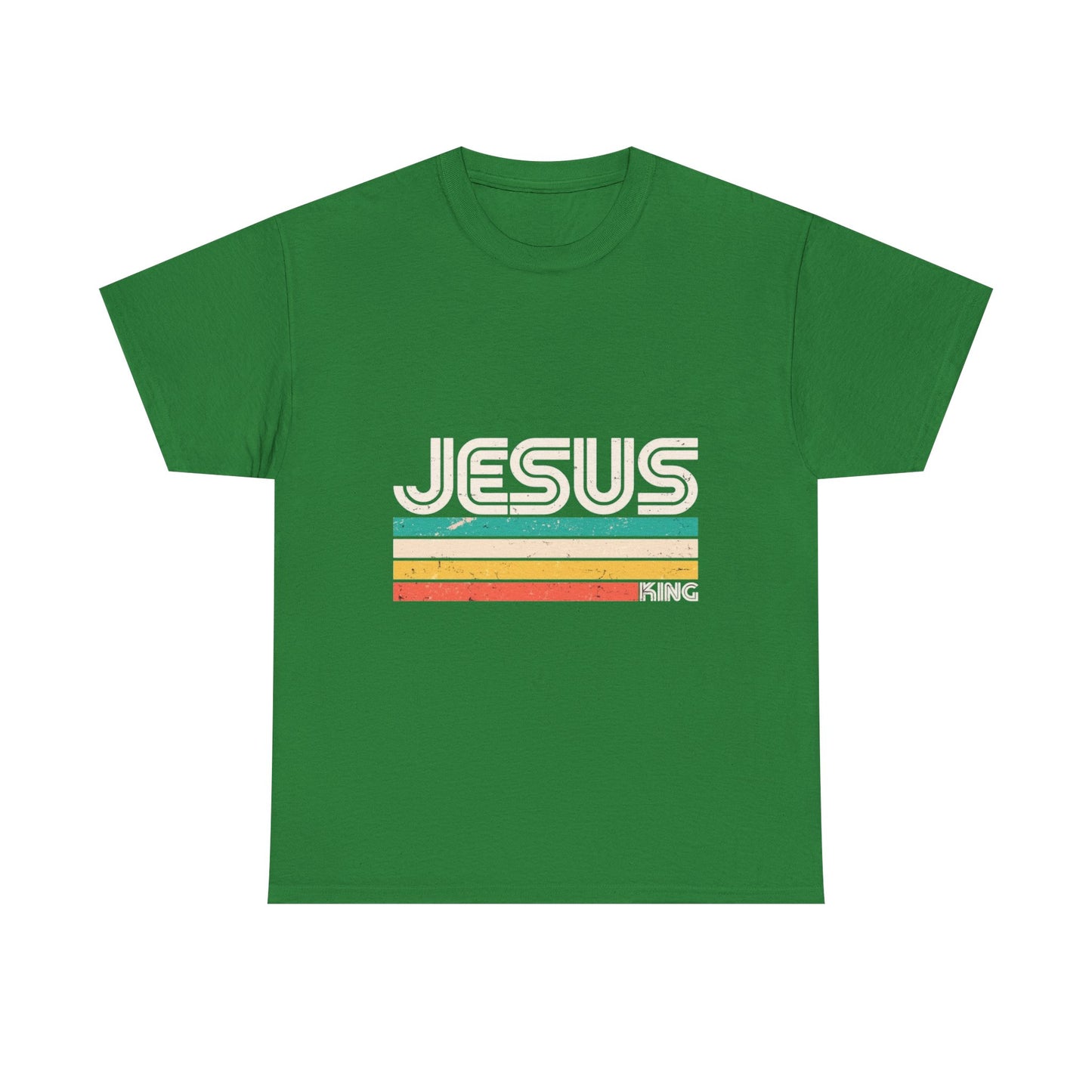 Retro Jesus Unisex Heavy Cotton Tee, Faith T-Shirt, Christian Apparel, Casual Wear, Vintage Style Shirt