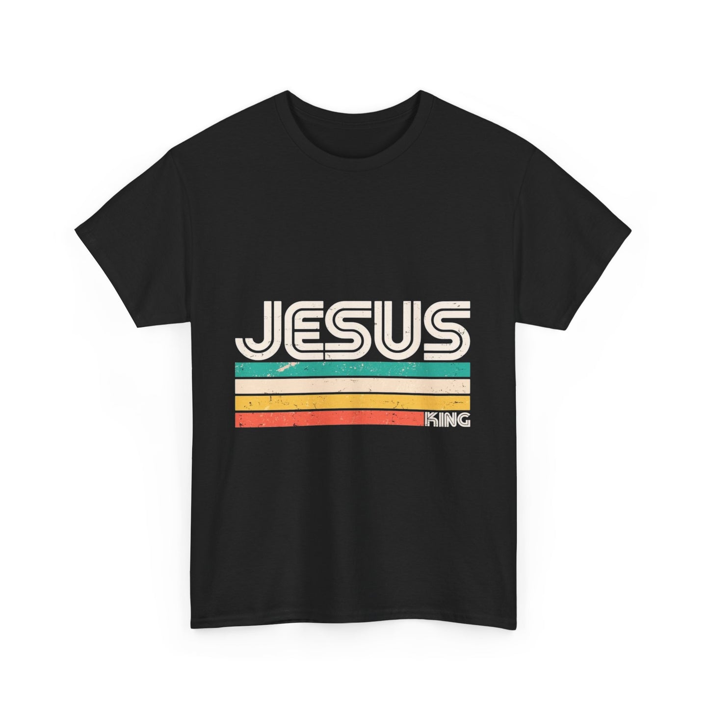 Retro Jesus Unisex Heavy Cotton Tee, Faith T-Shirt, Christian Apparel, Casual Wear, Vintage Style Shirt