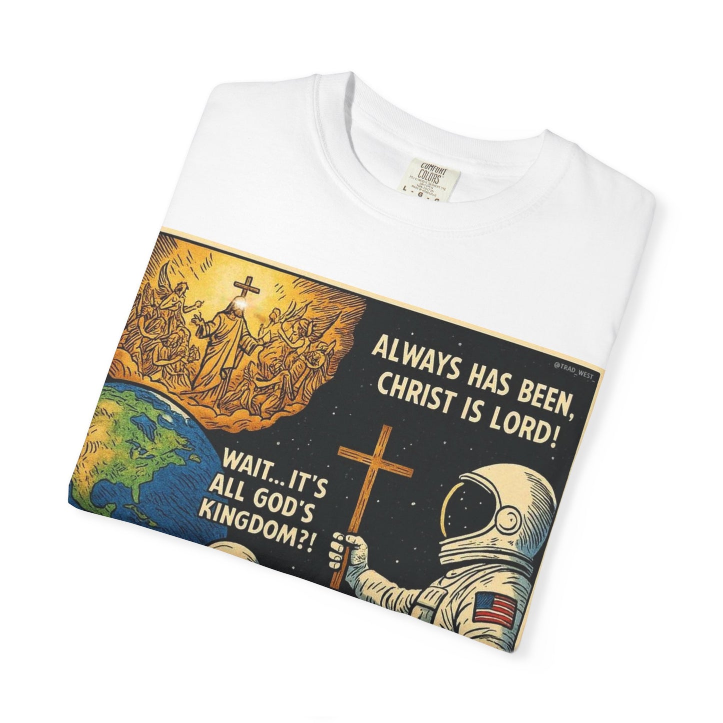 Cosmic Faith T-shirt, Unisex Graphic Tee, Inspirational Apparel, Space-Themed Gift, Christian Faith Shirt